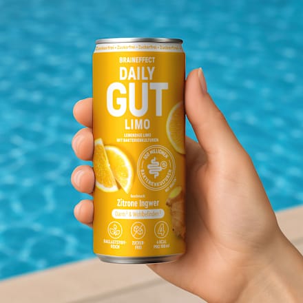 Daily Gut Limo Ingwer Zitrone Geschmack, 330 ml EINWEG