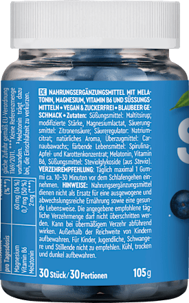 Slaapgummies Melatonine 30 stuks, 105 g