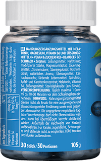Slaapgummies Melatonine 30 stuks, 105 g