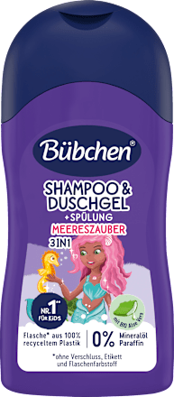 Kinder Shampoo, Duschgel  & Spülung Meereszauber, Reisegröße, 50 ml