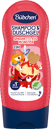Kinder Shampoo & Duschgel 2in1 Spaghetti-Eis Monster, 230 ml Bübchen