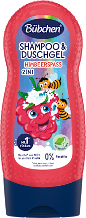 Kinder Shampoo & Duschgel Himbeerspaß, 230 ml