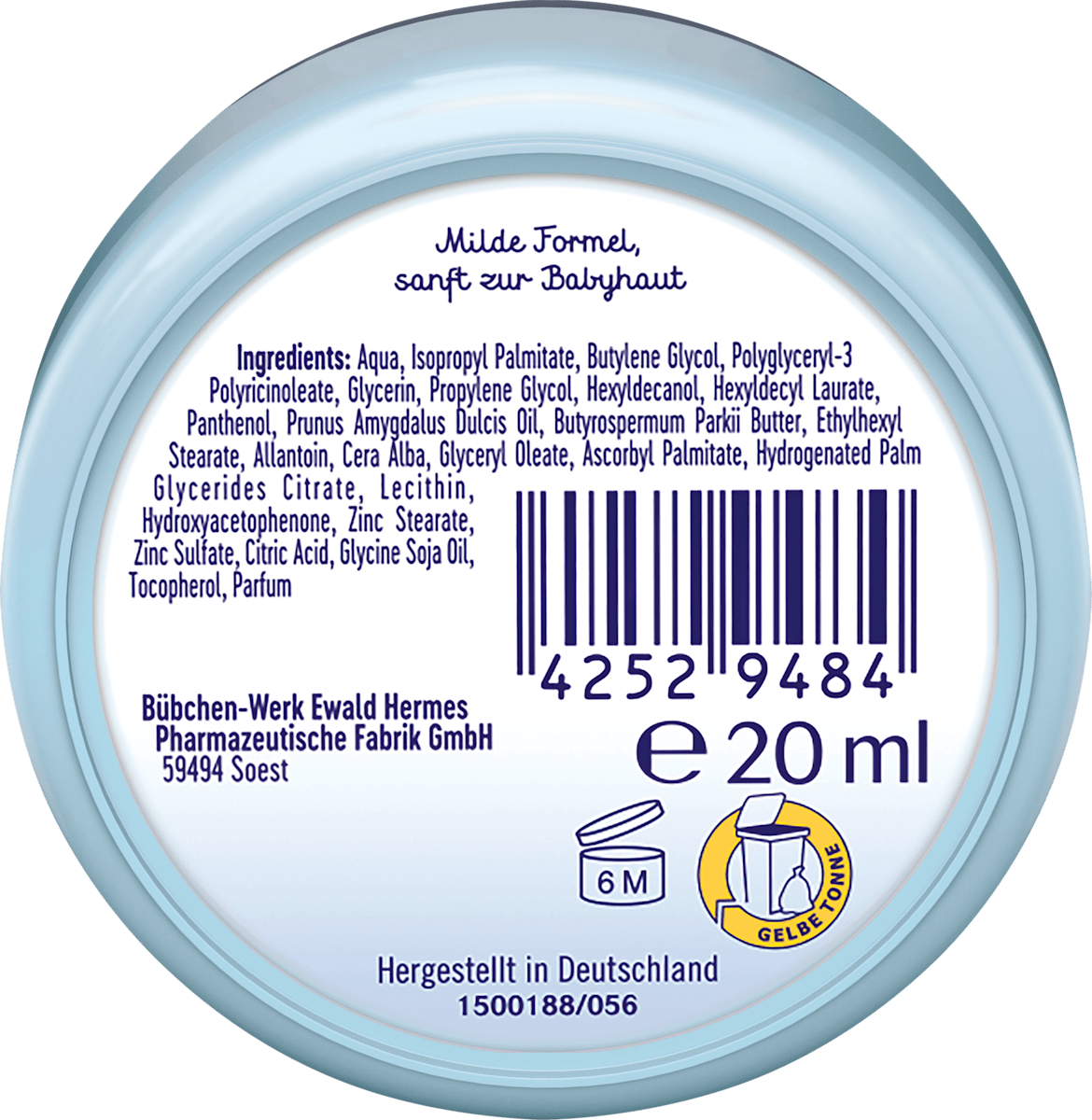 Pflegecreme sensitiv Reisegröße, 20 ml