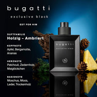 bugatti Exclusive Black for him Eau de Toilette, 100 ml