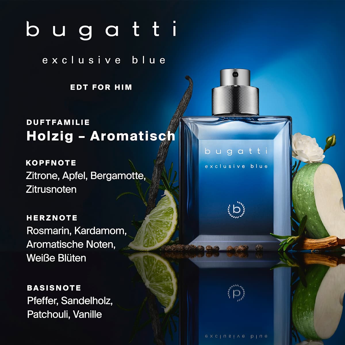 bugatti Exclusive Blue Eau de Toilette, 100 ml