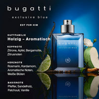 bugatti Exclusive Blue Eau de Toilette, 100 ml
