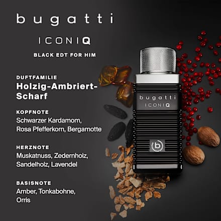 Iconiq Black Eau de Toilette, 100 ml bugatti
