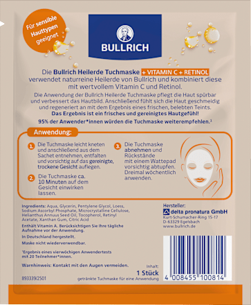 Tuchmaske Vitamin C + Retinol, 1 St