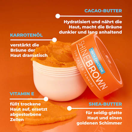Bruiningsversnellercrème Shine Brown met bètacaroteen, 200 ml