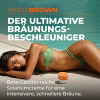 Bräunungsbeschleuniger Creme shine brown mit Beta Carotin, 210 ml