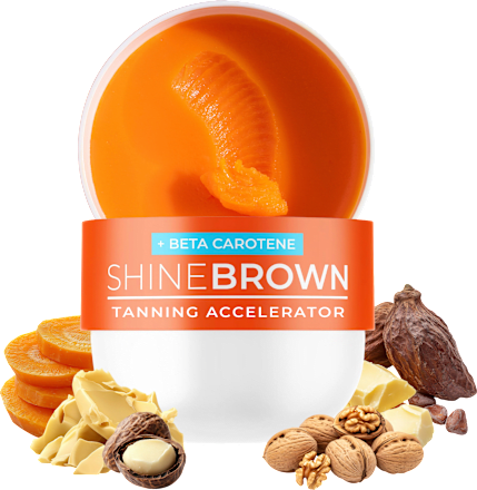 Bräunungsbeschleuniger Creme shine brown mit Beta Carotin, 210 ml