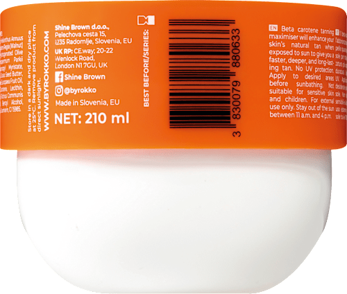 Bräunungsbeschleuniger Creme shine brown mit Beta Carotin, 210 ml