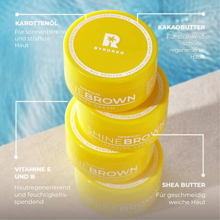 Bruiningsversnellercrème Tropical Shine Brown, 190 g