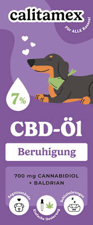 CBD Öl für den Hund, Beruhigung 7%, 10 ml