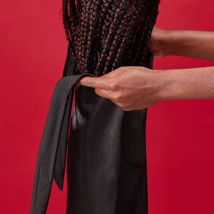 Slaapmuts satijn extra lang, 1 stuk