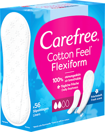 Cotton Feel Flexiform inlegkruisjes met frisse geur, 56 stuks