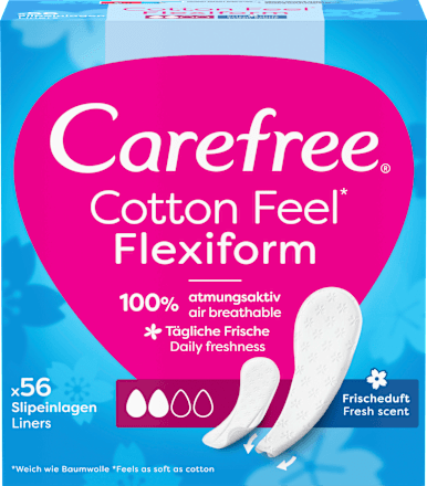 Cotton Feel Flexiform inlegkruisjes met frisse geur, 56 stuks