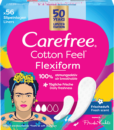 Slipeinlagen Cotton Feel Flexiform mit Frischeduft, 56 St