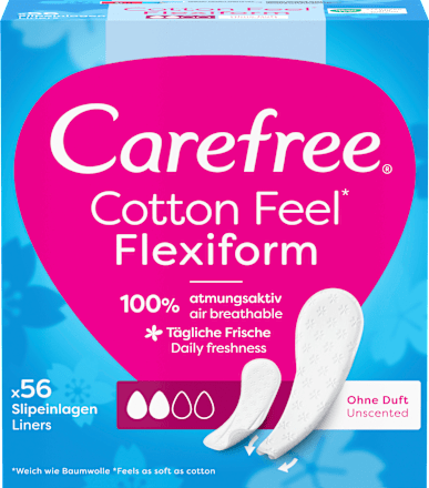 Cotton Feel Flexiform ongeparfumeerde inlegkruisjes, 56 stuks