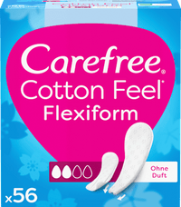 Cotton Feel Flexiform ongeparfumeerde inlegkruisjes, 56 stuks