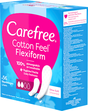 Cotton Feel Flexiform ongeparfumeerde inlegkruisjes, 56 stuks