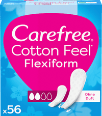 Serviettes hygiéniques Flexiform Cotton Feel sans parfum, 56 unités