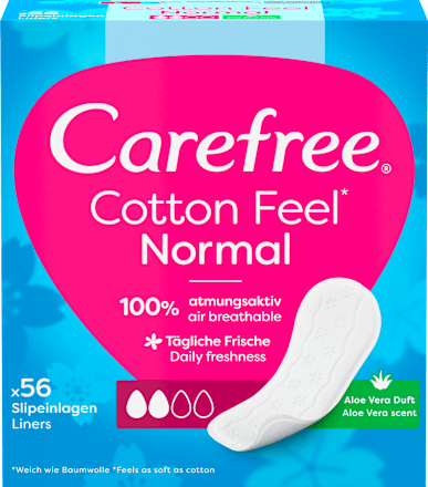 Cotton Feel Normal inlegkruisjes met aloë vera-geur, 56 stuks