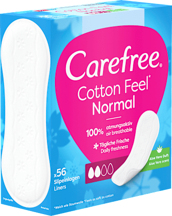 Cotton Feel Normal inlegkruisjes met aloë vera-geur, 56 stuks