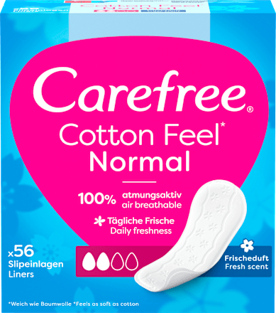 Cotton Feel Normal inlegkruisjes met frisse geur, 56 stuks