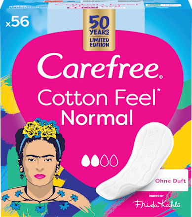 Serviettes hygiéniques avec protège-slips Cotton Feel Normal sans parfum, 56 unités