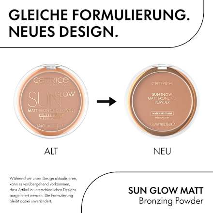 Bronzing Puder Sun Glow Matt 030 Medium Bronze, 9,5 g