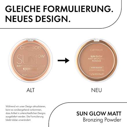 Bronzing Puder Sun Glow Matt 35 Universal, 9,5 g