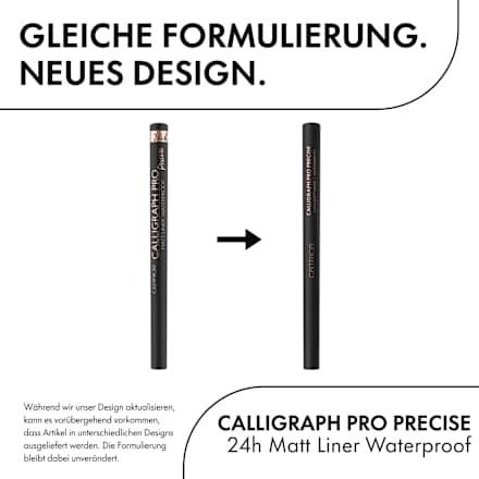 Eyeliner Calligraph Pro Precise 24h Matt Waterproof 010 Intense Black, 1,2 ml