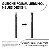Eyeliner Calligraph Pro Precise 24h Matt Waterproof 010 Intense Black, 1,2 ml