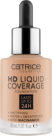 Foundation Liquid HD Coverage 40 Warm Beige, 30 ml