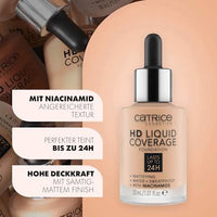 Foundation Liquid HD Coverage 40 Warm Beige, 30 ml