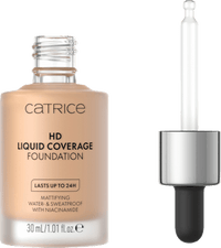 Foundation Liquid HD Coverage 40 Warm Beige, 30 ml