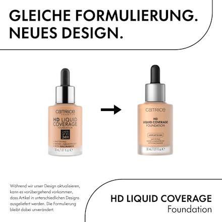 Foundation Liquid HD Coverage 40 Warm Beige, 30 ml