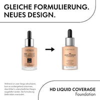 Foundation Liquid HD Coverage 40 Warm Beige, 30 ml