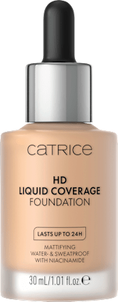Foundation Liquid HD Coverage 40 Warm Beige, 30 ml