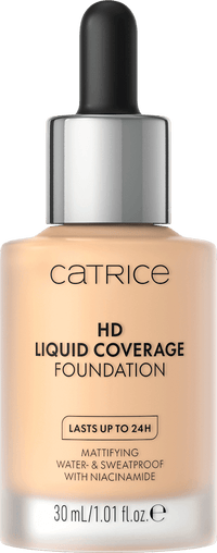 Foundation Liquid HD Coverage Waterproof 005 Ivory Beige, 30 ml