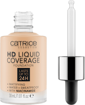 Foundation Liquid HD Coverage Waterproof 008 Fair Beige, 30 ml