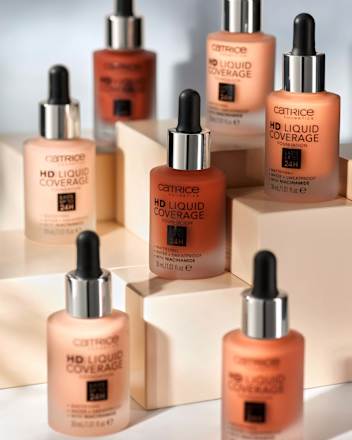 Foundation Liquid HD Coverage Waterproof 008 Fair Beige, 30 ml