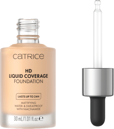 Foundation Liquid HD Coverage Waterproof 008 Fair Beige, 30 ml