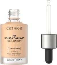 Foundation Liquid HD Coverage Waterproof 008 Fair Beige, 30 ml