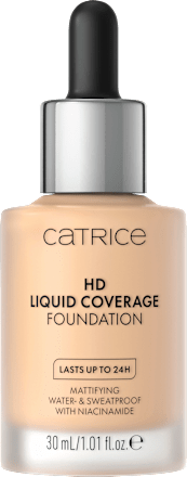 Foundation Liquid HD Coverage Waterproof 008 Fair Beige, 30 ml