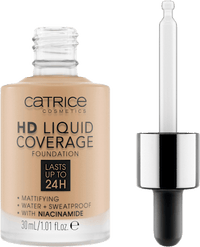 Foundation Liquid HD Coverage Waterproof 032 Nude Beige, 30 ml