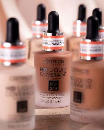 Foundation Liquid HD Coverage Waterproof 032 Nude Beige, 30 ml