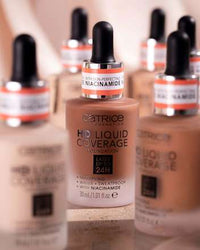 Foundation Liquid HD Coverage Waterproof 032 Nude Beige, 30 ml