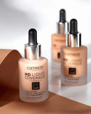 Foundation Liquid HD Coverage Waterproof 032 Nude Beige, 30 ml
